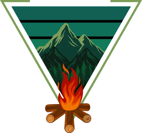 Mountain campfire  Illustration