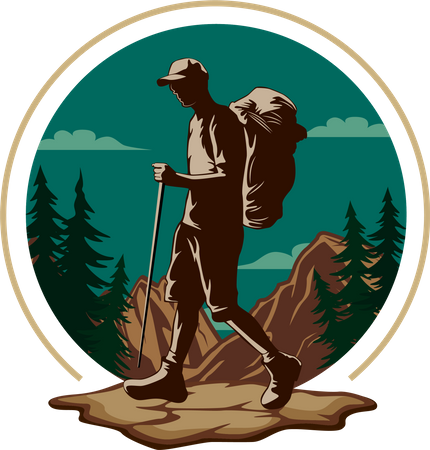 Mountain camping  Illustration