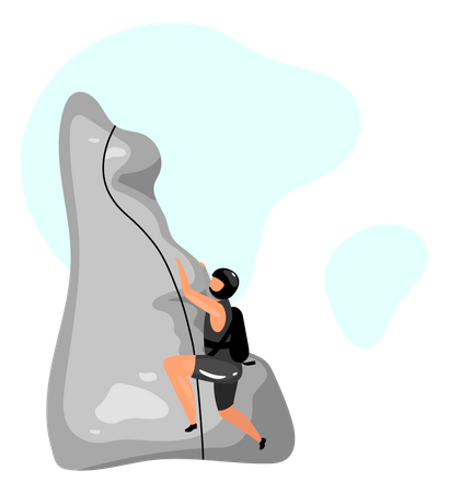 Mountain climbing Illustration