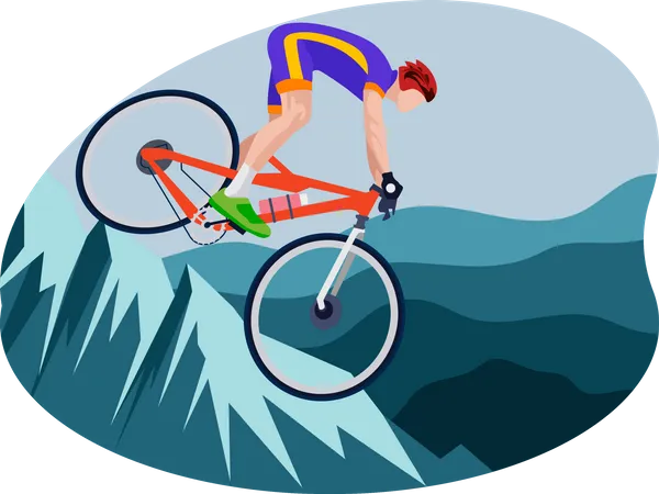 Mountain cycling  Illustration