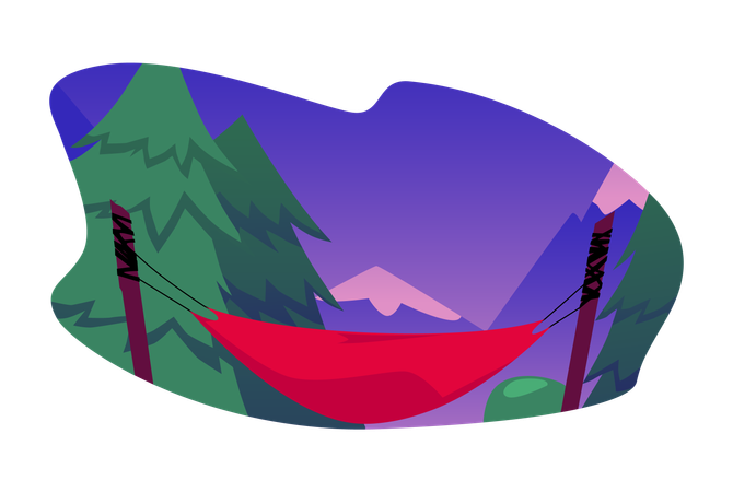 Mountain hammock retreat  Illustration