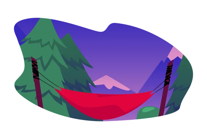 Mountain hammock retreat  Illustration