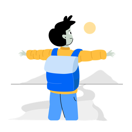 Mountain hiker  Illustration
