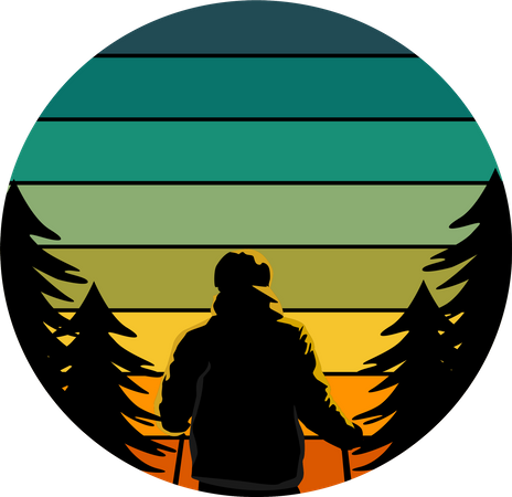 Mountain hiker  Illustration