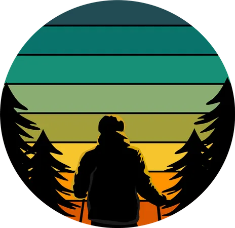 Mountain hiker  Illustration