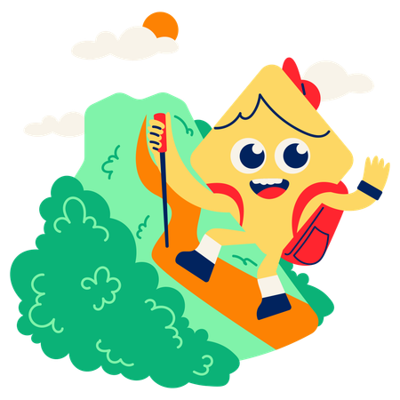 Mountain Hiking  Illustration