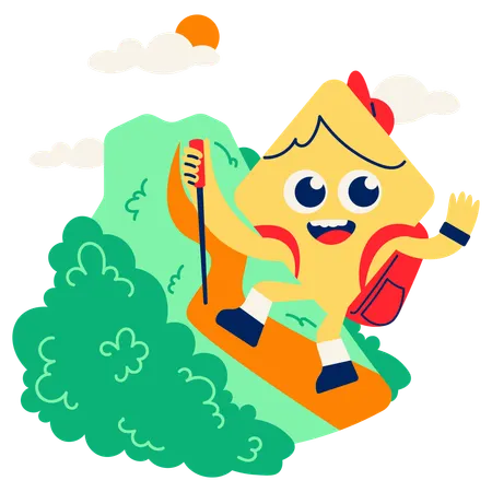 Mountain Hiking  Illustration
