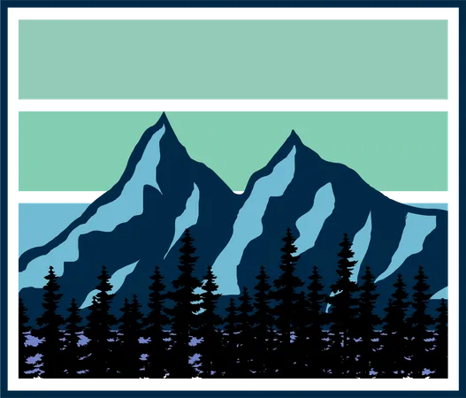 Mountain landscape  Illustration