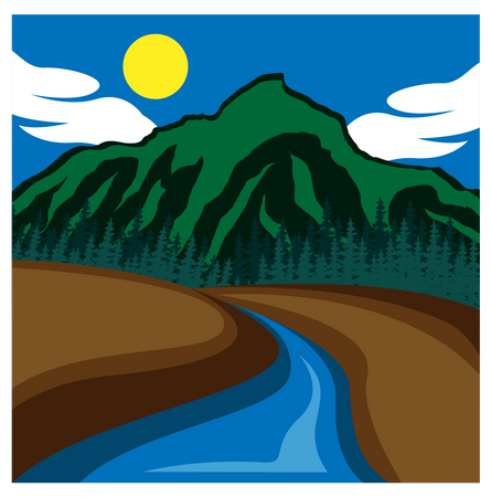 Mountain landscape  Illustration