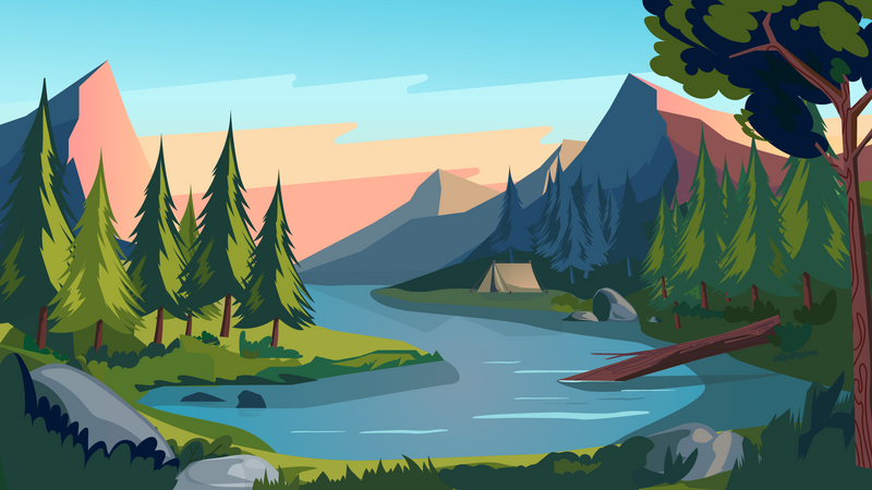 Mountain Landscape  Illustration