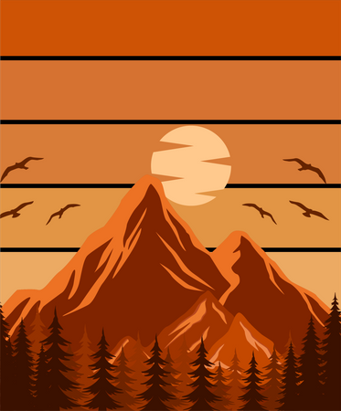 Mountain outdoors  Illustration