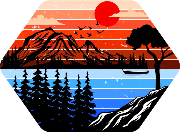 Mountain Place Illustration