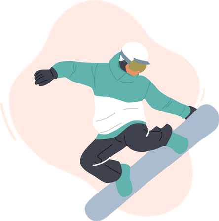 Mountain Ski by boy  Illustration