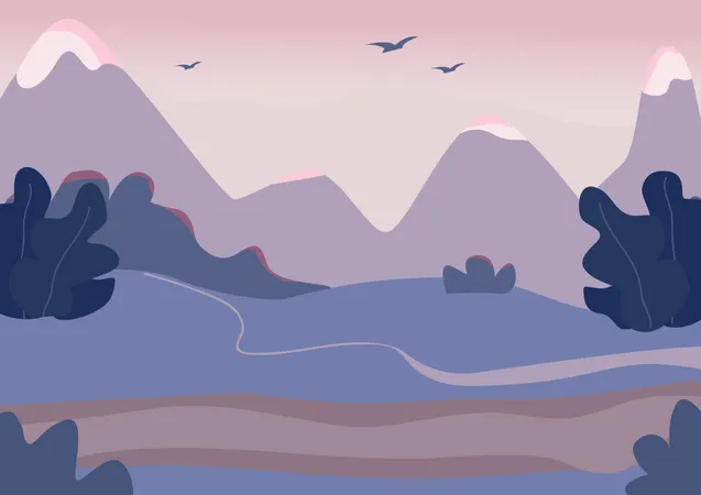 Mountain terrain Illustration