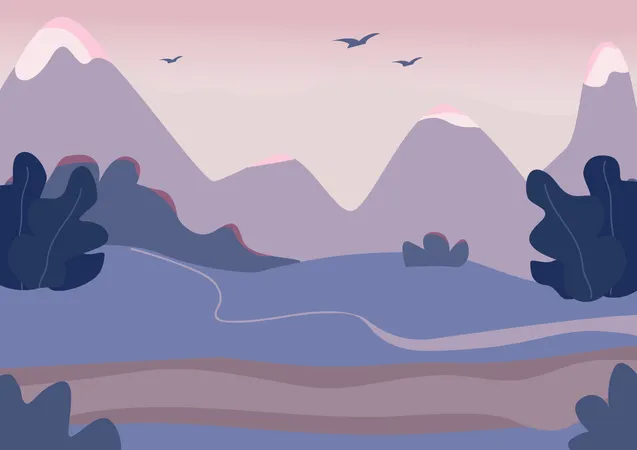 Mountain terrain  Illustration