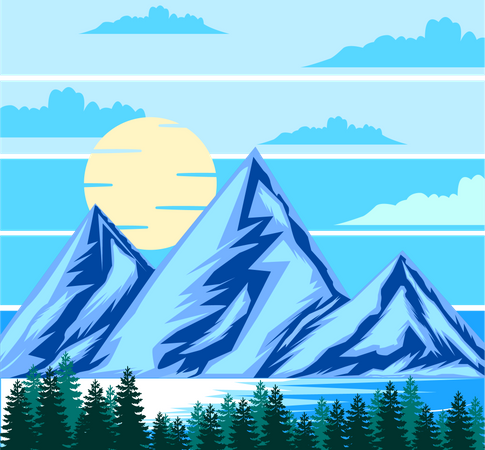 Mountain Vacation  Illustration