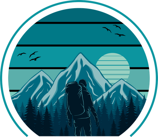 Mountain valley  Illustration