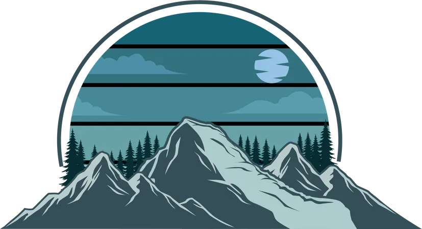 Mountain view  Illustration