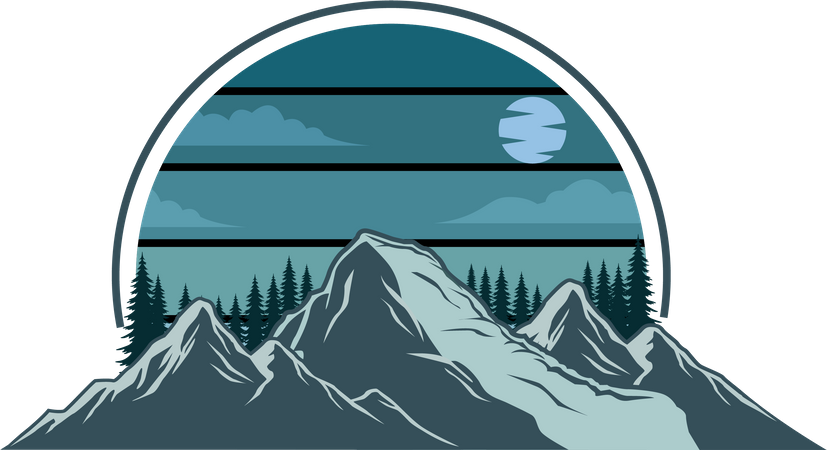 Mountain view  Illustration