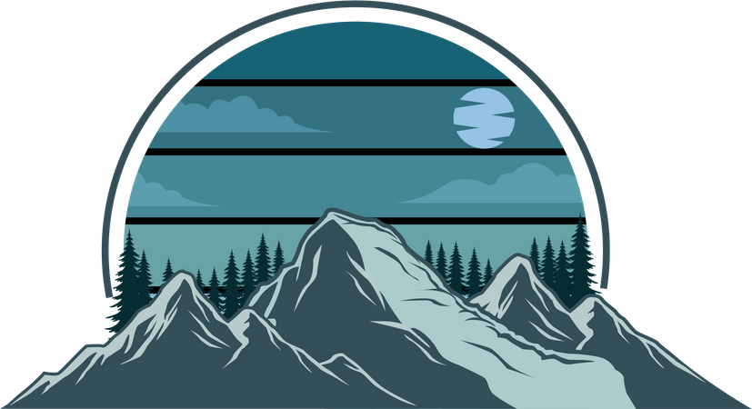 Mountain view  Illustration