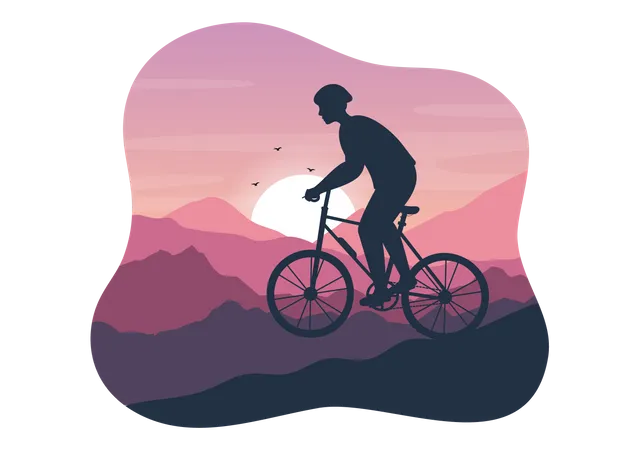 Mountainbiking  Illustration
