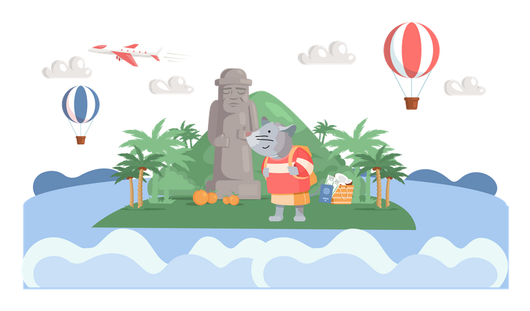 Mouse at jeju island  Illustration