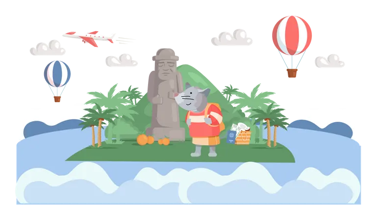 Mouse at jeju island  Illustration