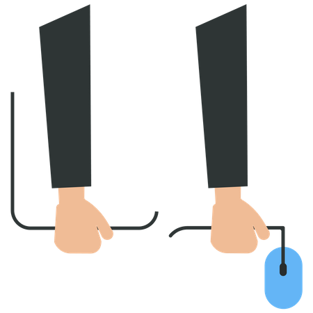 Mouse connection  Illustration