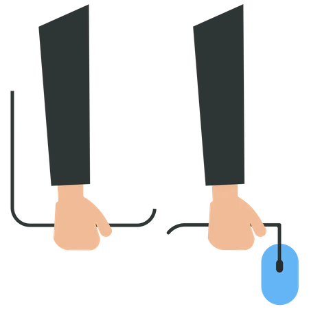 Mouse connection  Illustration