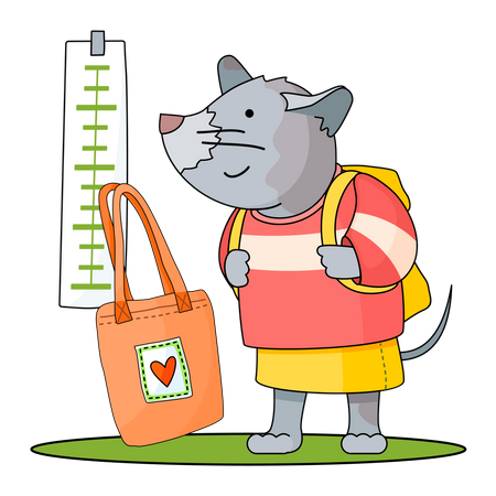 Mouse using reusable bags  Illustration