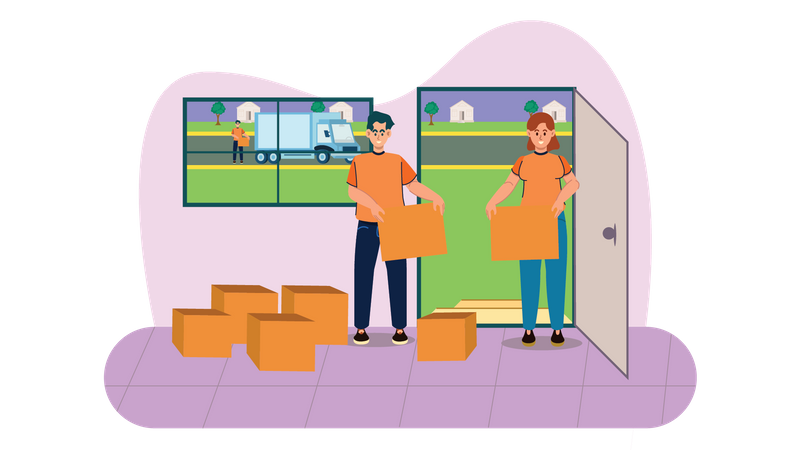 Movers & Packers Illustration