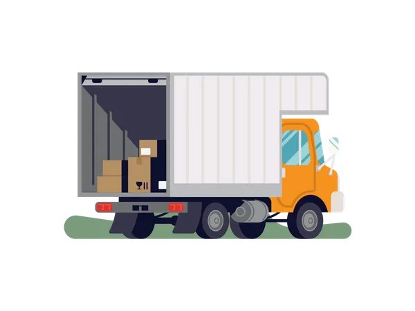 Movers truck Illustration