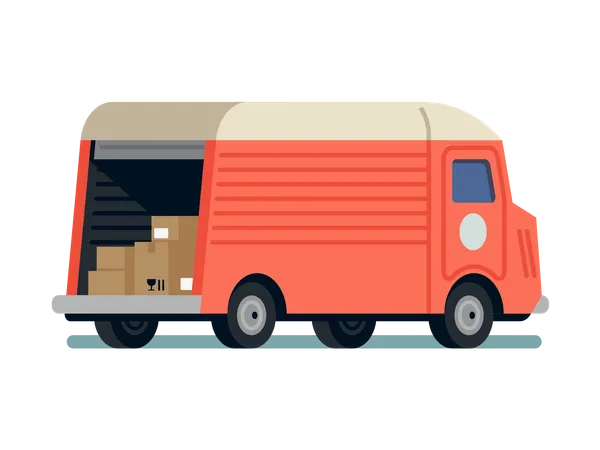 Movers truck Illustration