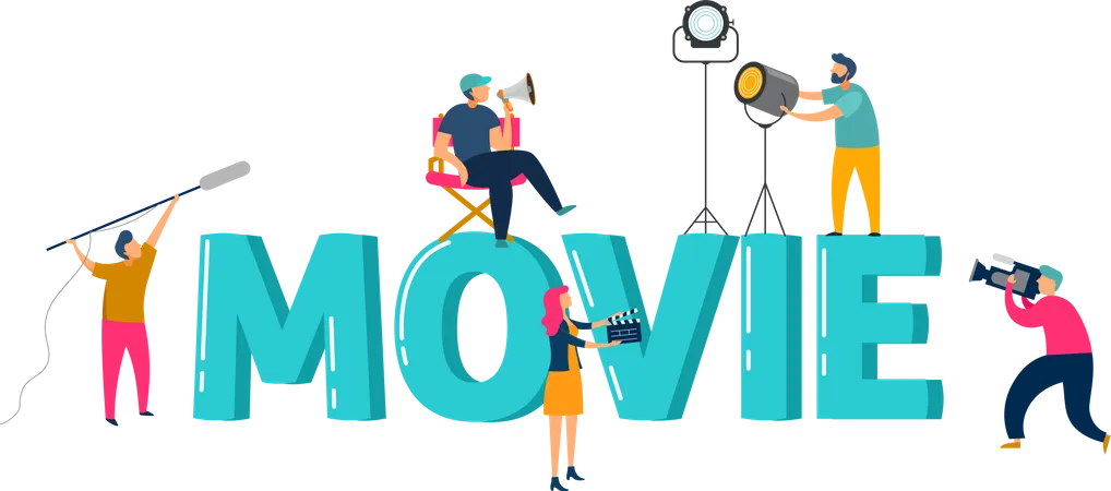 Movie creation  Illustration