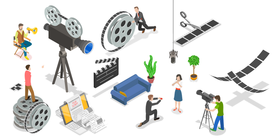 Movie Making Process  Illustration