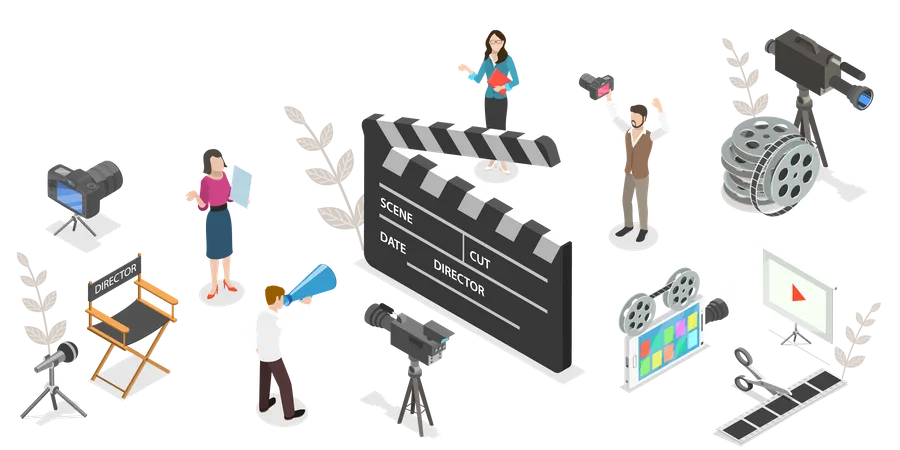 Movie Making Process  Illustration