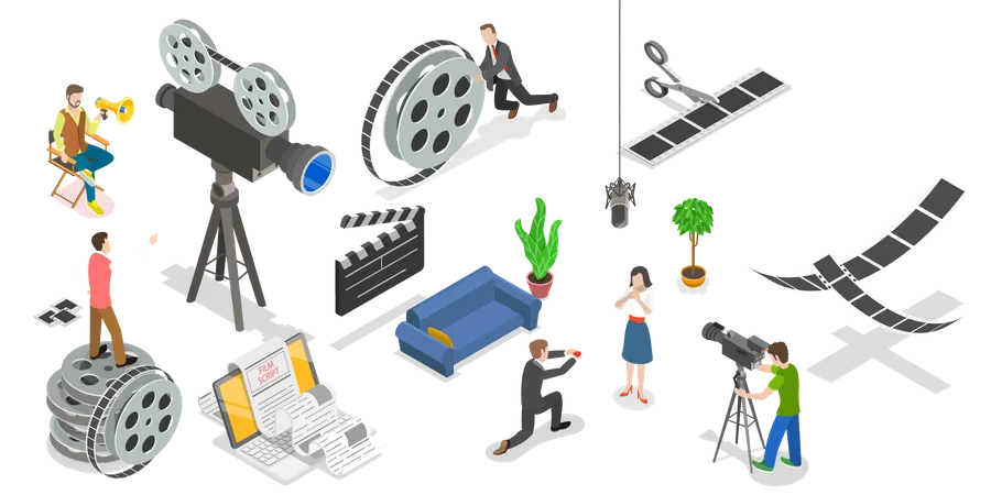 Movie Making Process  Illustration