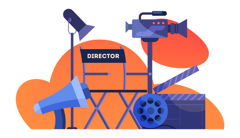 Movie production director  Illustration