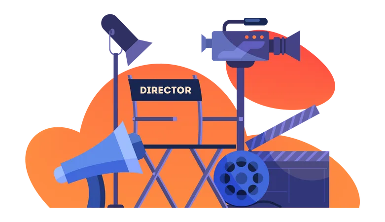 Movie production director  Illustration