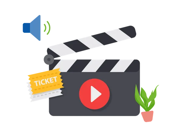 Movie Ticket  Illustration