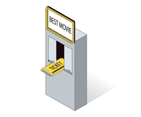 Movie ticket window Illustration