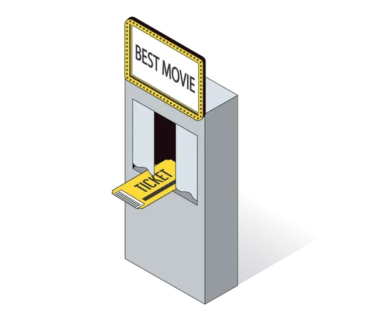Movie Ticket Window  Illustration
