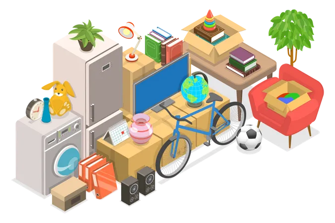 Moving And Storage  Illustration