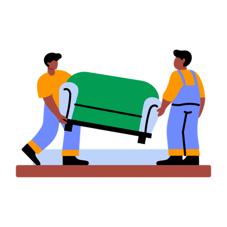 Moving Furniture  Illustration