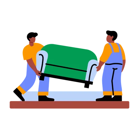 Moving Furniture  Illustration