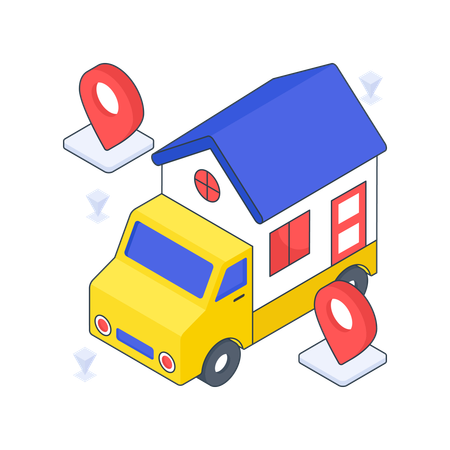 Moving Home or Home Delivery  Illustration