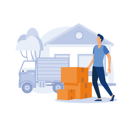 Moving house service  Illustration
