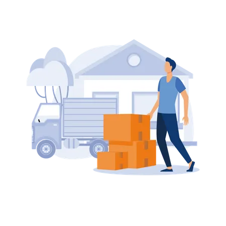 Moving house service  Illustration