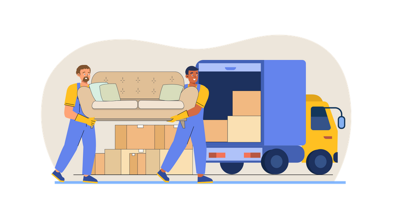 Moving House Service  Illustration