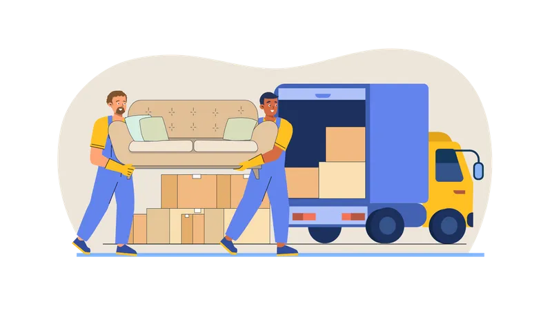 Moving House Service  Illustration